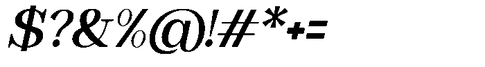 Astorina Semi Bold Slanted Font OTHER CHARS