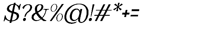 Astorina Slanted Font OTHER CHARS