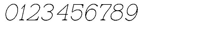 Astorina Thin Condensed Slanted Font OTHER CHARS