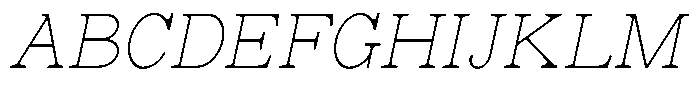 Astorina Thin Condensed Slanted Font UPPERCASE