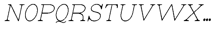 Astorina Thin Condensed Slanted Font UPPERCASE