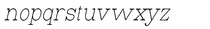 Astorina Thin Condensed Slanted Font LOWERCASE