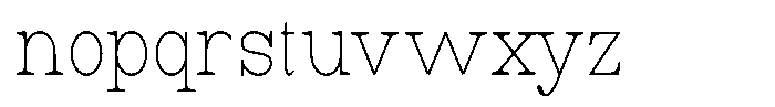 Astorina Thin Condensed Font LOWERCASE