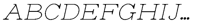 Astorina Thin Expanded Slanted Font UPPERCASE