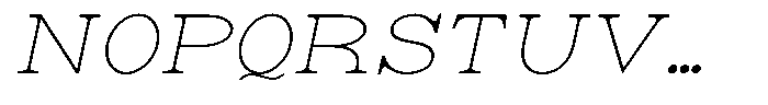 Astorina Thin Expanded Slanted Font UPPERCASE