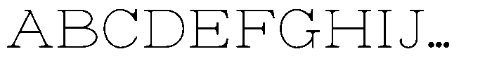 Astorina Thin Expanded Font UPPERCASE