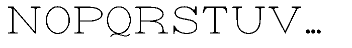 Astorina Thin Expanded Font UPPERCASE
