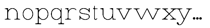 Astorina Thin Expanded Font LOWERCASE