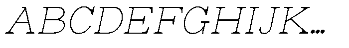 Astorina Thin Slanted Font UPPERCASE