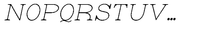 Astorina Thin Slanted Font UPPERCASE