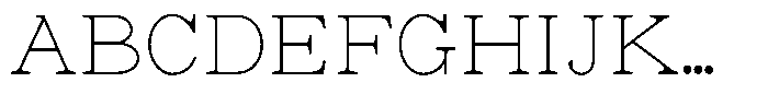 Astorina Thin Font UPPERCASE