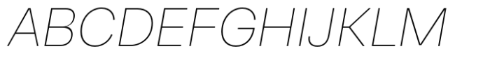Astra Thin Italic Font UPPERCASE