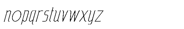 Astravictus Thin Italic Font LOWERCASE