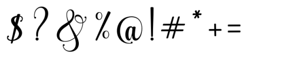 Astrillia Script Font OTHER CHARS