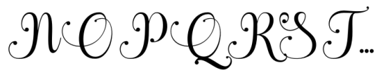 Astrillia Script Font UPPERCASE
