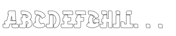 Astro Volta Outline Outline Font UPPERCASE