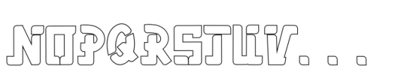 Astro Volta Outline Outline Font UPPERCASE