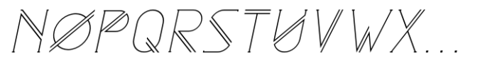 Astrobia Thin Italic Font UPPERCASE