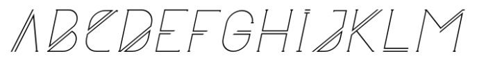 Astrobia Thin Italic Font LOWERCASE