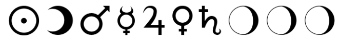Astrologer Symbols Font