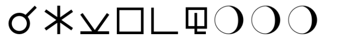 Astrologer Symbols Font UPPERCASE