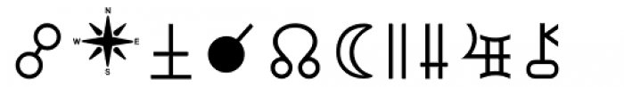 Astrology Font LOWERCASE