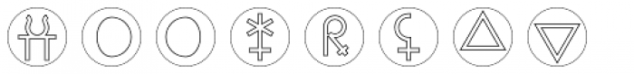 Astrotype P Dot Outline Font LOWERCASE