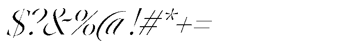 Astrovia Serif Extra Light Italic Font OTHER CHARS