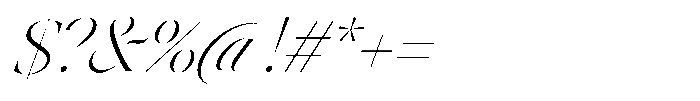 Astrovia Serif Thin Italic Font OTHER CHARS