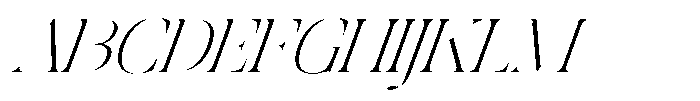Astrovia Serif Thin Italic Font UPPERCASE