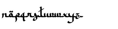 Asttahiam Font LOWERCASE