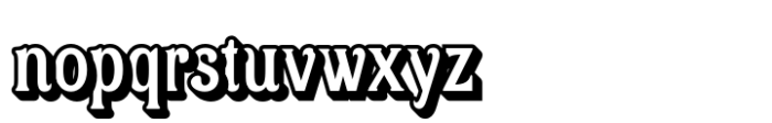Asvoria Extrude Right Font LOWERCASE