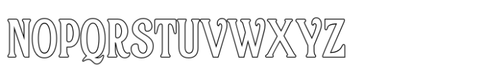 Asvoria Outline Font UPPERCASE