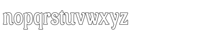 Asvoria Outline Font LOWERCASE