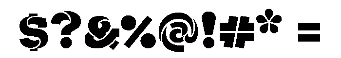 AsimonDLv3AAA Stencil Font OTHER CHARS