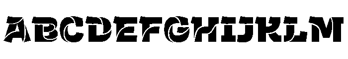 AsimonDLv3AAA Stencil Font UPPERCASE