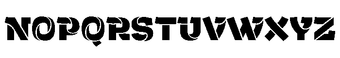 AsimonDLv3AAA Stencil Font UPPERCASE