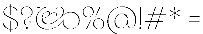 Asphodel Thin Font OTHER CHARS