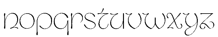 Asphodel Thin Font LOWERCASE
