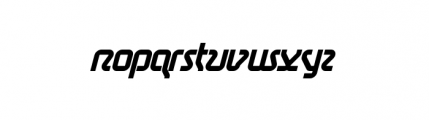 Astro Bold Oblique Font LOWERCASE