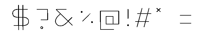 Ashtronaut Neon Inlines Font OTHER CHARS