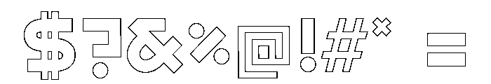 Ashtronaut Outlines Font OTHER CHARS