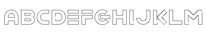 Ashtronaut Outlines Font UPPERCASE