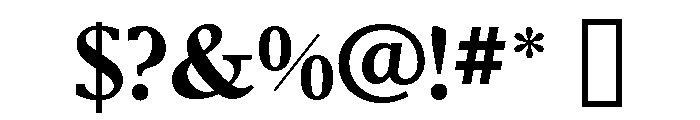 Aster Demi Bold Font OTHER CHARS