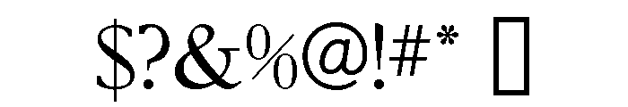 Aster Regular Font OTHER CHARS