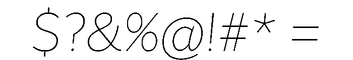 Asterisk Sans Extra Light Italic Font OTHER CHARS