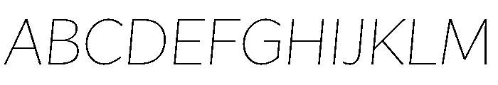 Asterisk Sans Extra Light Italic Font UPPERCASE