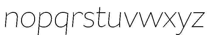 Asterisk Sans Extra Light Italic Font LOWERCASE