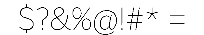 Asterisk Sans Extra Light Font OTHER CHARS