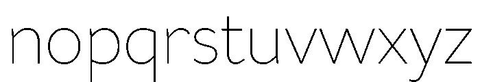 Asterisk Sans Extra Light Font LOWERCASE